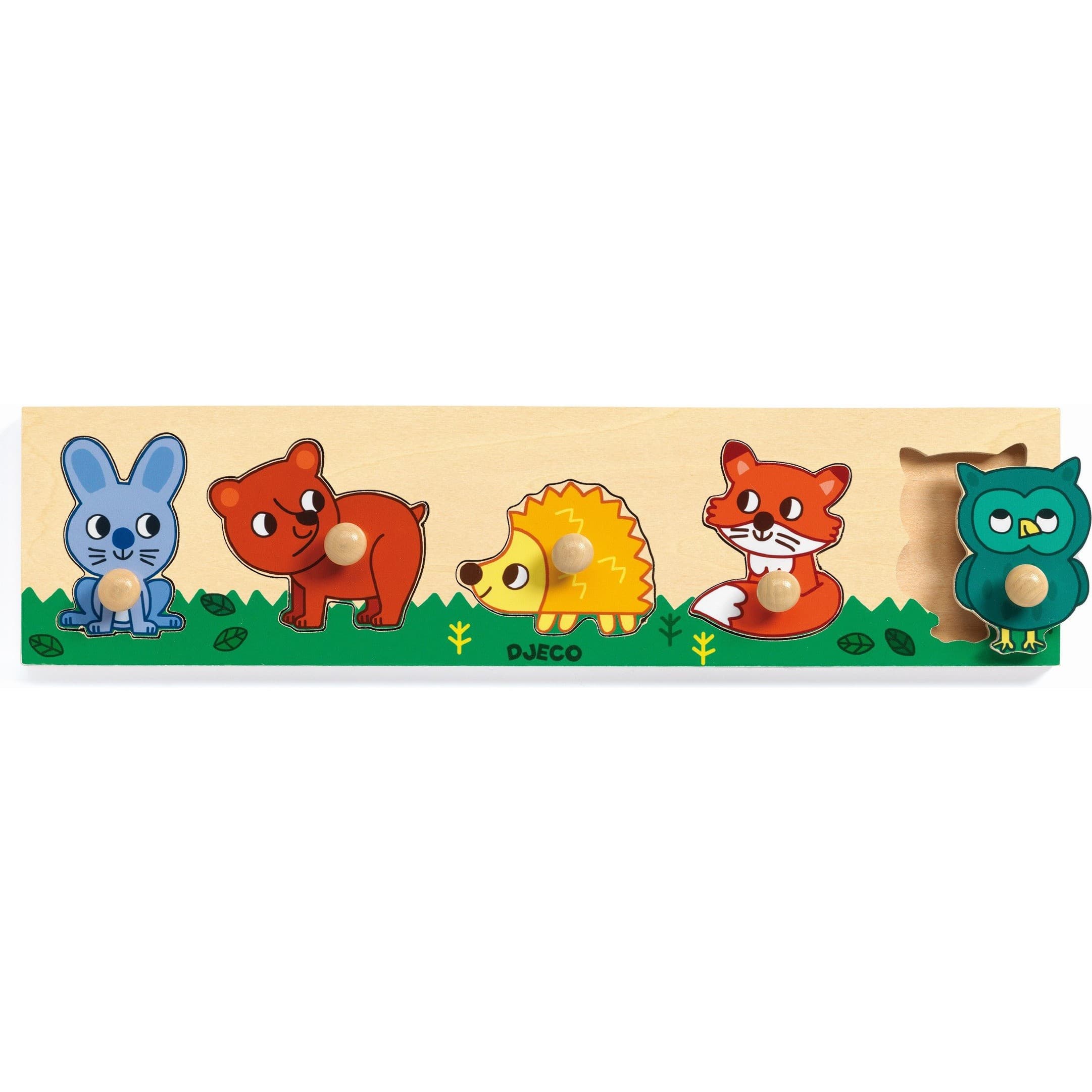 Djeco Puzzle Gros Boutons Forest'n'Co 5 pièces
