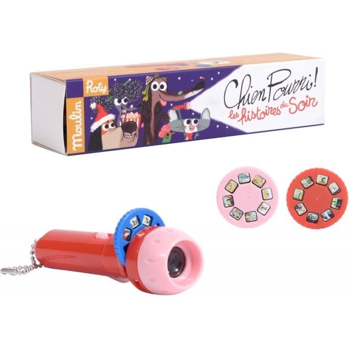 Moulin Roty Lampe Ă histoires bleu Chien pourri Ecole des loisirs