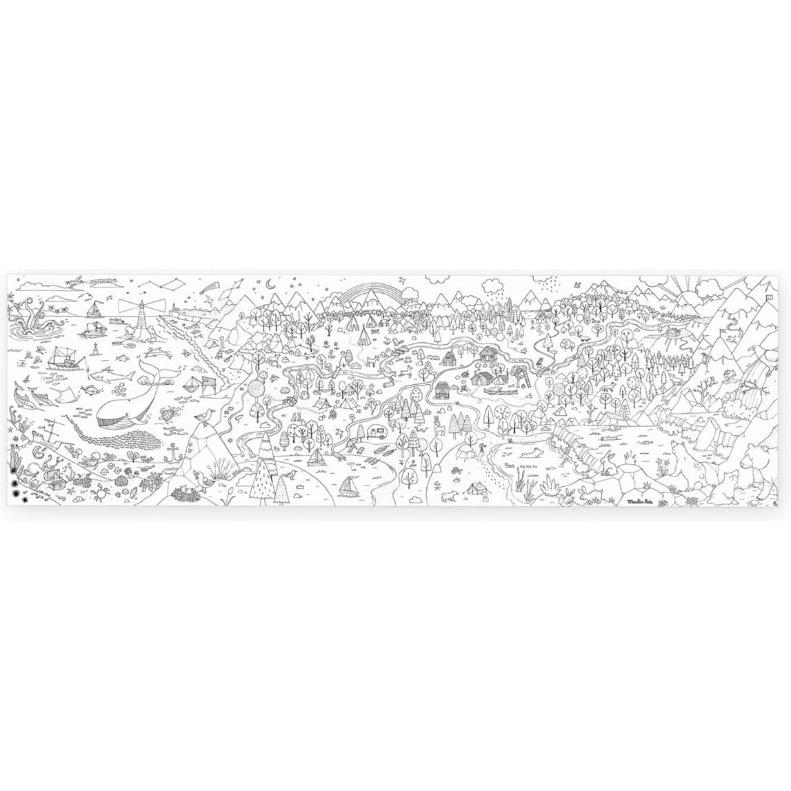 Moulin Roty Coloriage Géant Panorama L'Explorateur