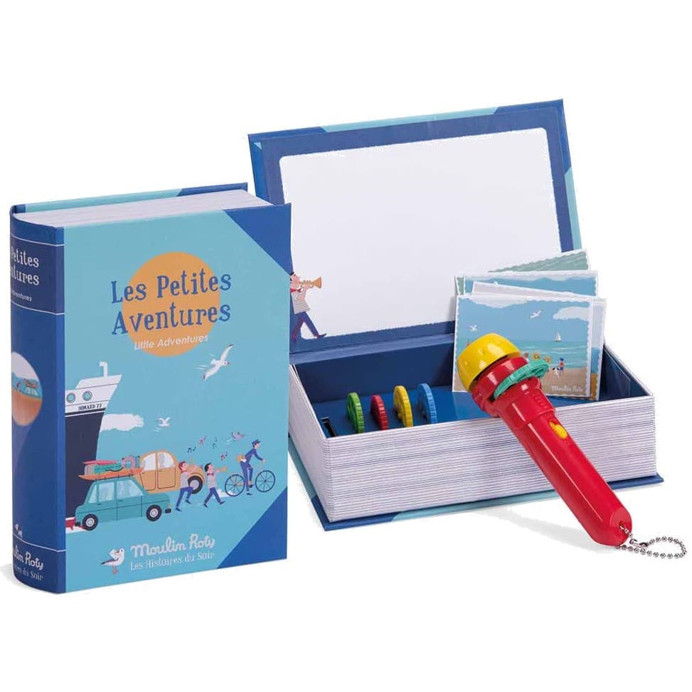 Moulin Roty Coffret Lampe à histoires livre Les petites aventures