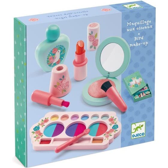 Djeco Coffret d'imitation de maquillage en bois Birdies