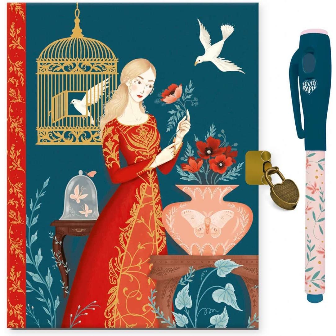 Lovely Paper By Djeco Carnet secret avec stylo à encre invisible Lisa