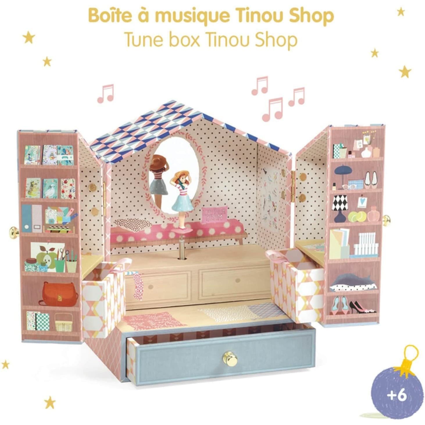 Little Big Room By Djeco Boîte à bijoux musicale Tinou Shop Djeco