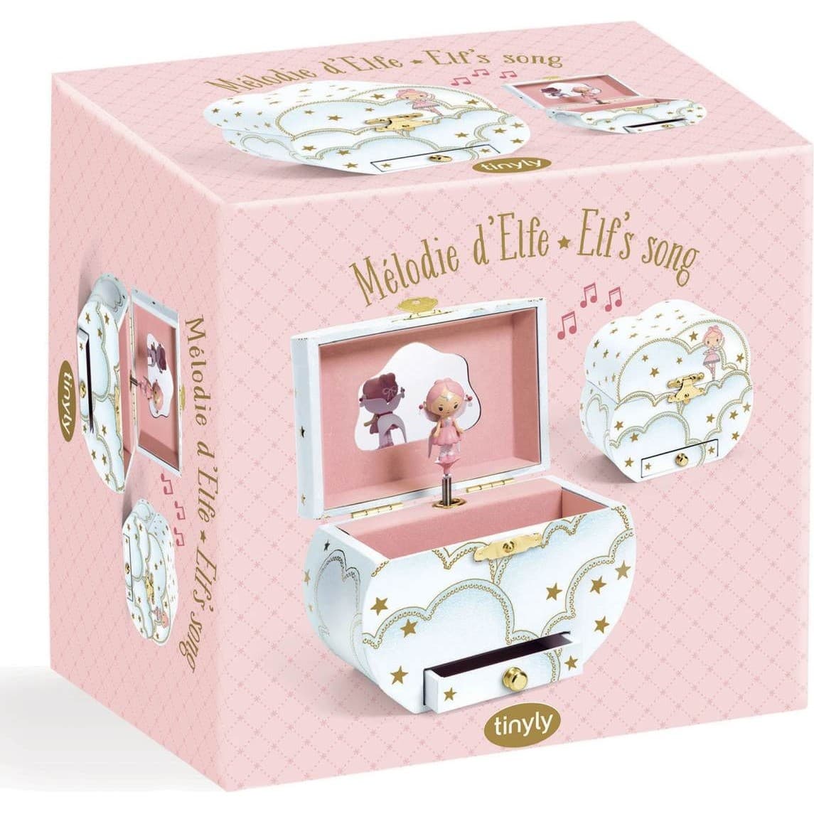Little Big Room By Djeco Boîte à bijoux musicale Mélodie d’Elfe Djeco