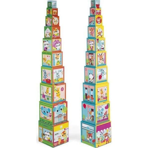 Janod Pyramide Carrés City Friends