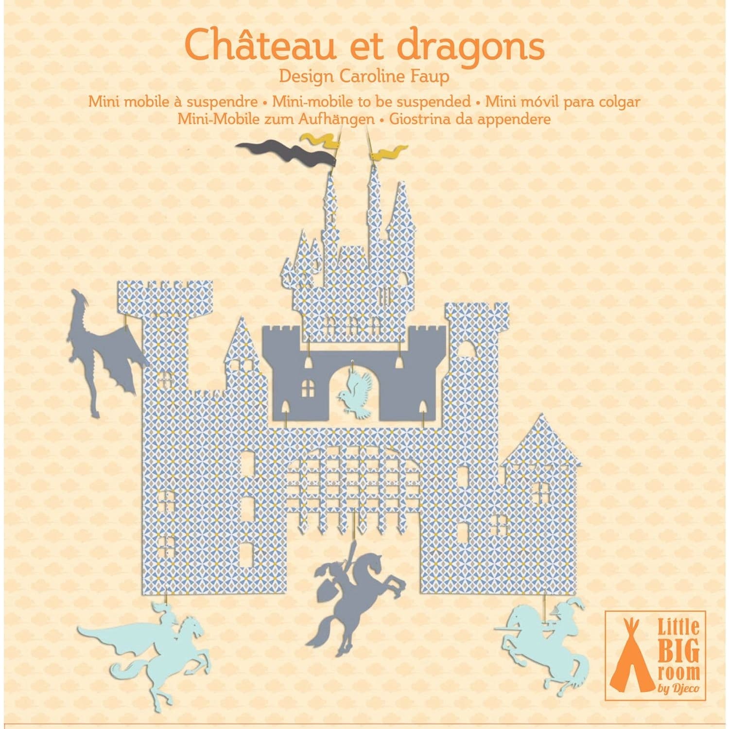 Little Big Room By Djeco Mini Mobile : Château et dragons