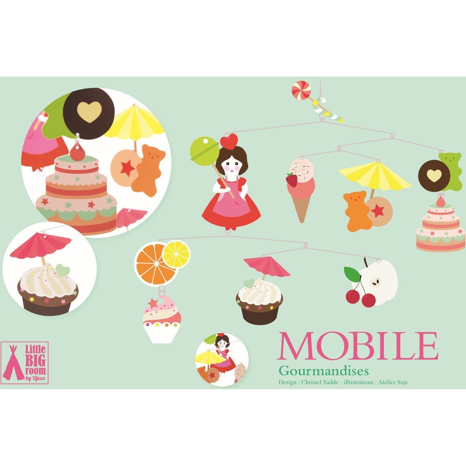 Little Big Room By Djeco Mobile gourmandises Djeco