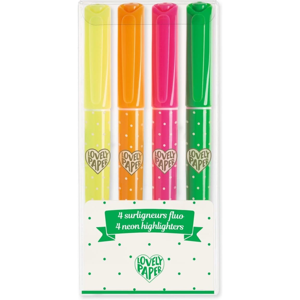 Lovely Paper By Djeco 4 surligneurs fluo Djeco