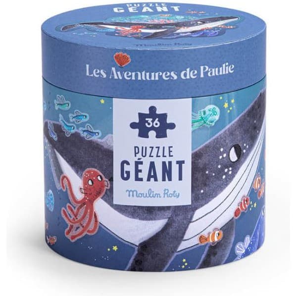Moulin Roty Puzzle géant Baleine 36 pièces Les aventures de Paulie
