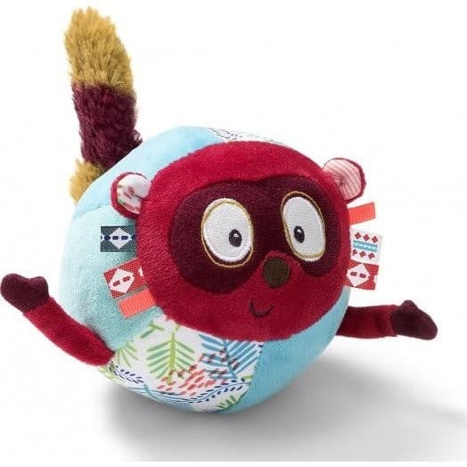 Lilliputiens Balle d'éveil souple Georges le Lémurien