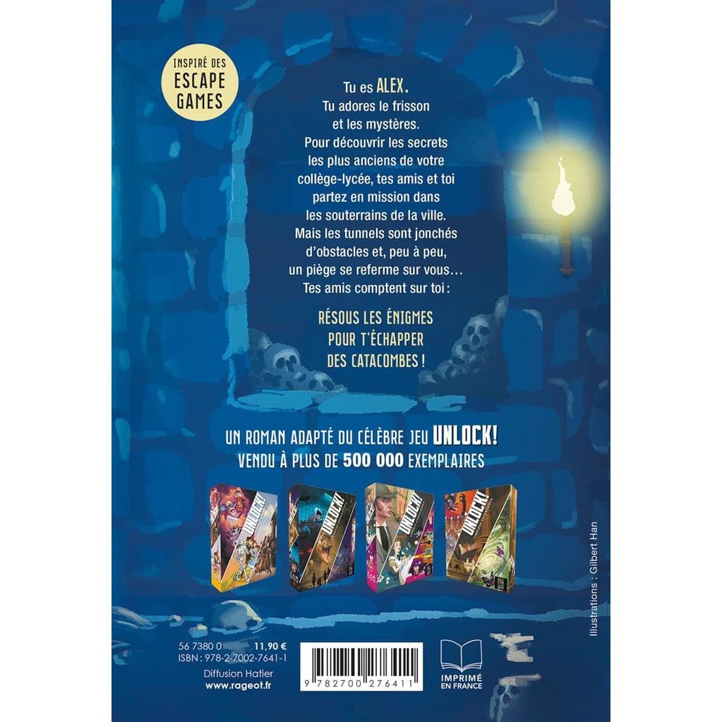 Asmodee Unlock Livre Escape Geeks Ăchappe Toi Des Catacombres tome 1