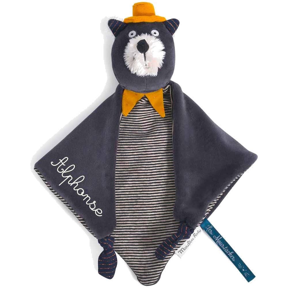 Moulin Roty Doudou Ă broder chat gris Alphonse Les Moustaches