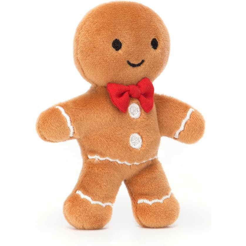 Jellycat Peluche petit bonhomme en pain d'épice de Festive Folly