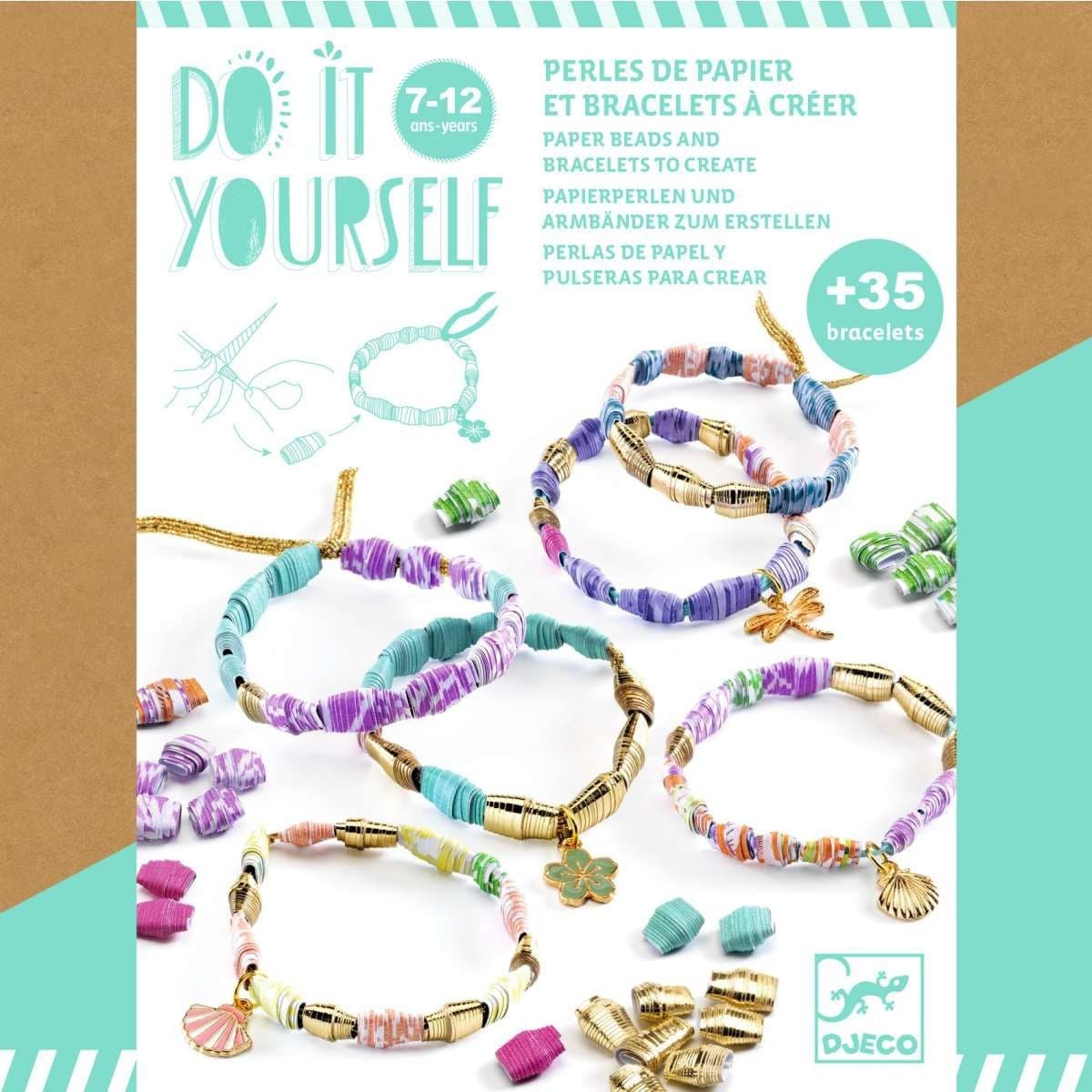 Djeco Perles papier et bracelets à créer Chics et dorés Do it Yourself