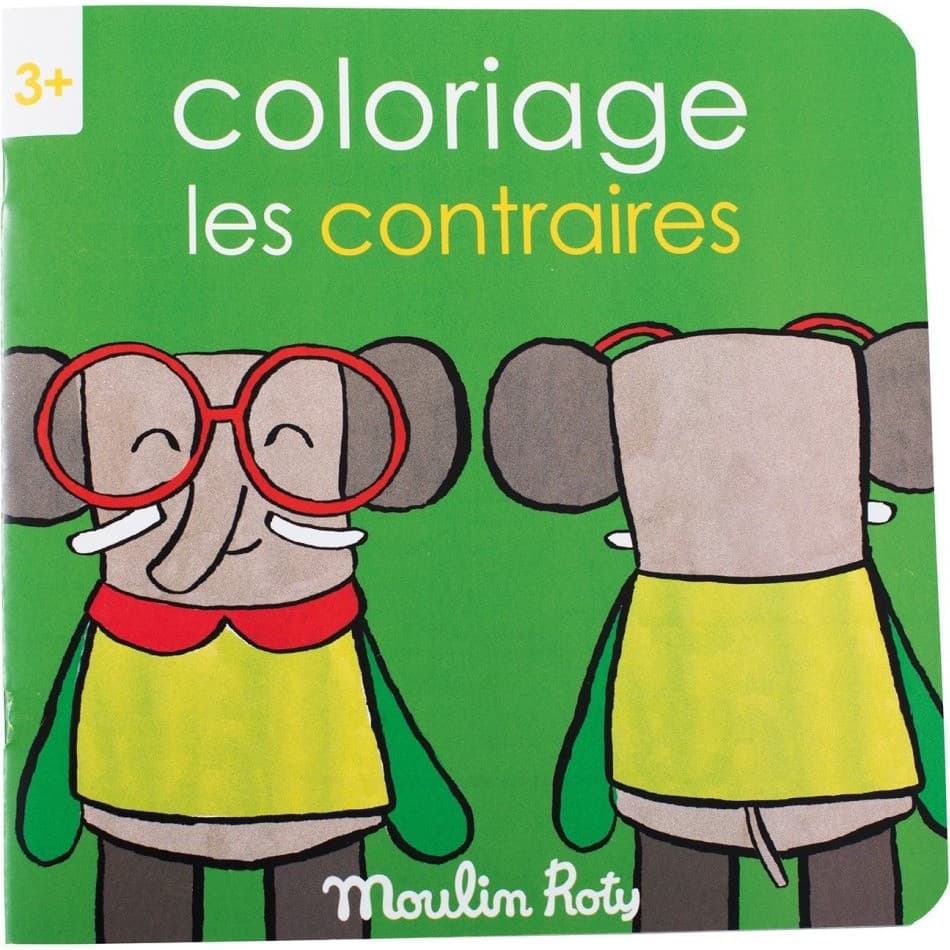 Moulin Roty Cahier de coloriage les contraires les Popipop