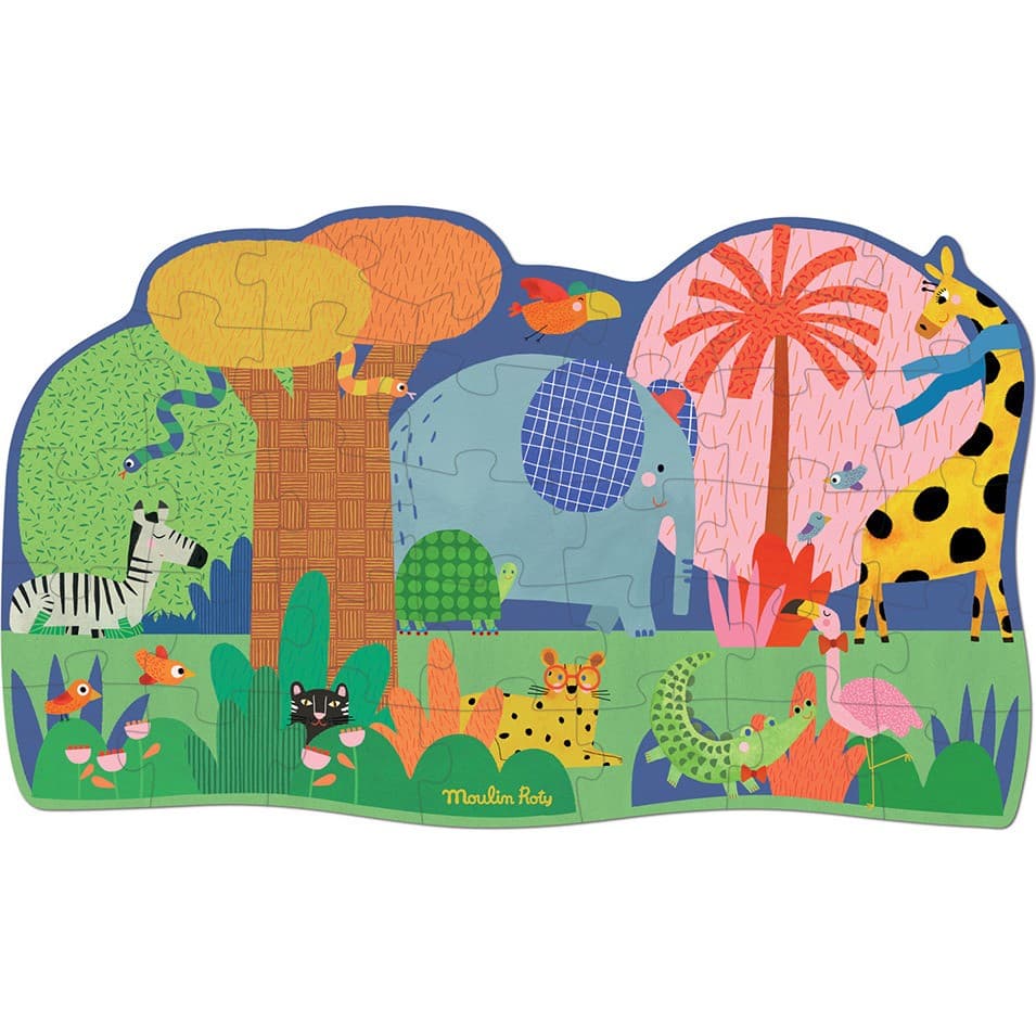 Moulin Roty Puzzle géant L'oasis des animaux 36 pièces Les Toupitis