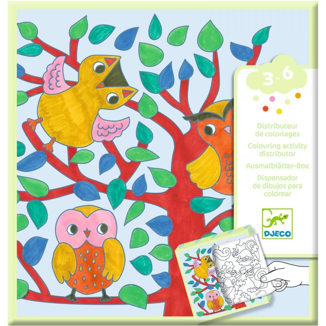 Djeco Coloriage pour les petits Distributeur de coloriages, Forêt