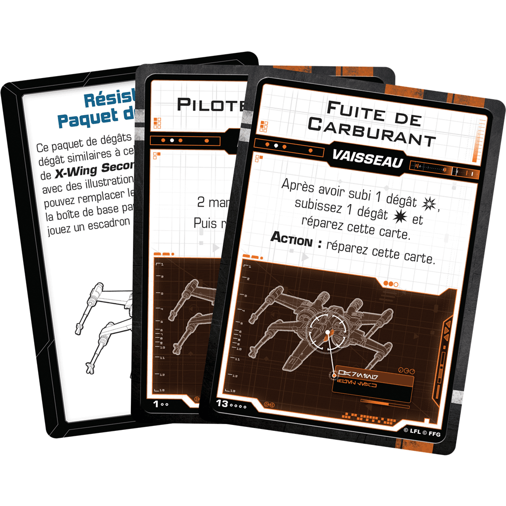 Fantasy Flight Games Paquet de Dégâts Resistance Star Wars XWing 2.0