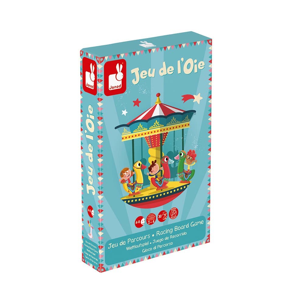 Janod Jeu de l'oie carrousel bois et carton