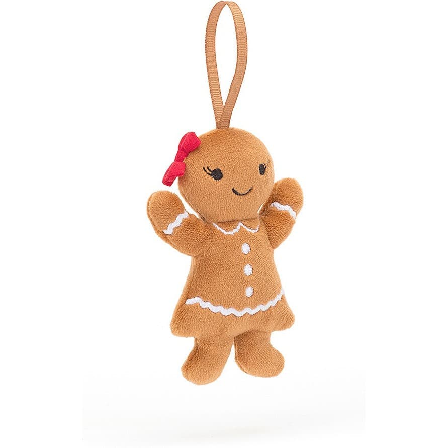 Jellycat Peluche Mini Ruby Pain Epice Ă suspendre Festive Folly