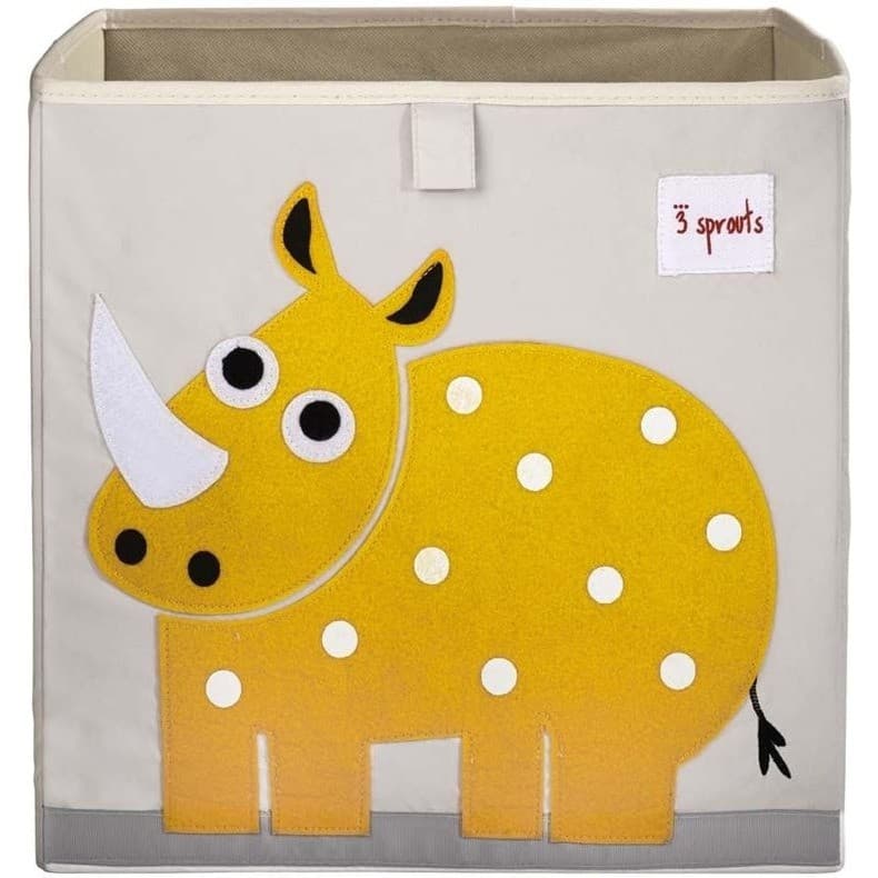 3 Sprouts Cube de rangement jouets Rhino