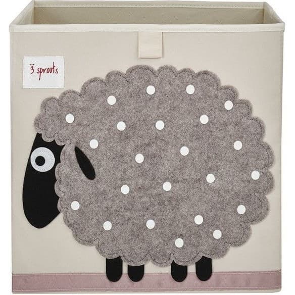 3 Sprouts Cube de rangement mouton