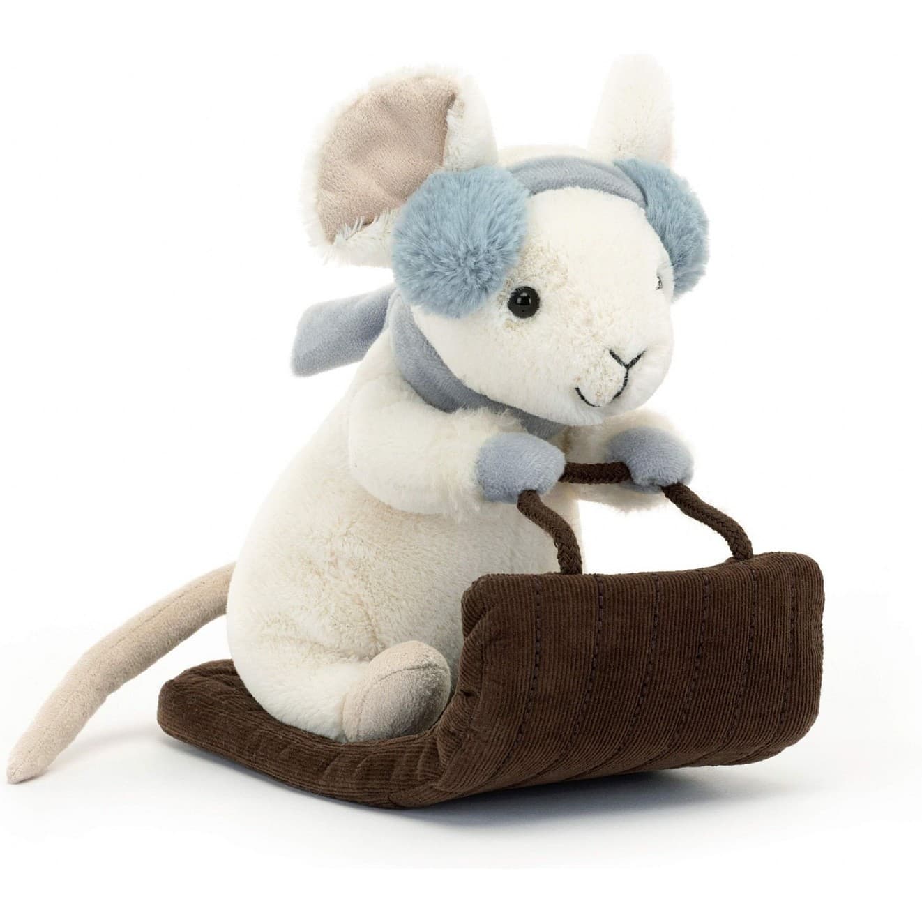 Jellycat Peluche souris sur une luge Merry
