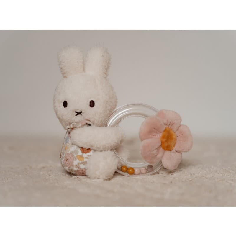 Little Dutch Hochet Miffy avec anneau Vintage Flowers