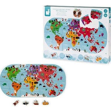 Janod Jeu puzzle de bain Carte des Explorateurs