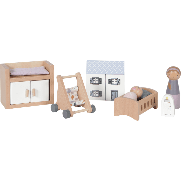 Little Dutch Maison de poupée série de jeux Chambre Bébé – 11 pcs.