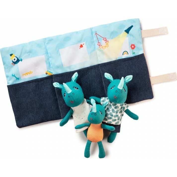 Lilliputiens Coffret de 3 peluches La famille de Marius le rhinocéros