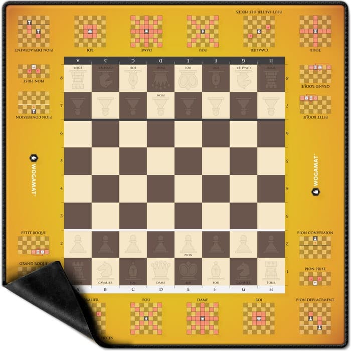 Wogamat Tapis Échiquier pédagogique 50cm Taille 4
