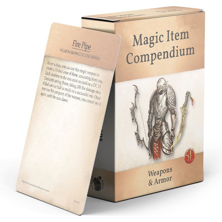 Kobold Erudit Boite De 50 Cartes Recueil D'Objets Magiques Armes Et