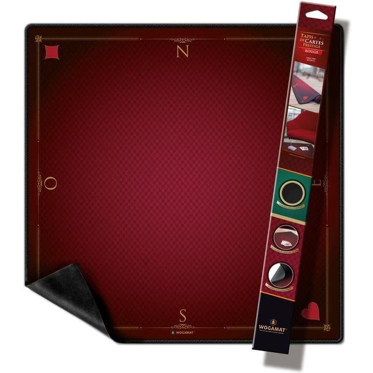 Wogamat Tapis Cartes Prestige Rouge Format Tarot 60X60 Cm