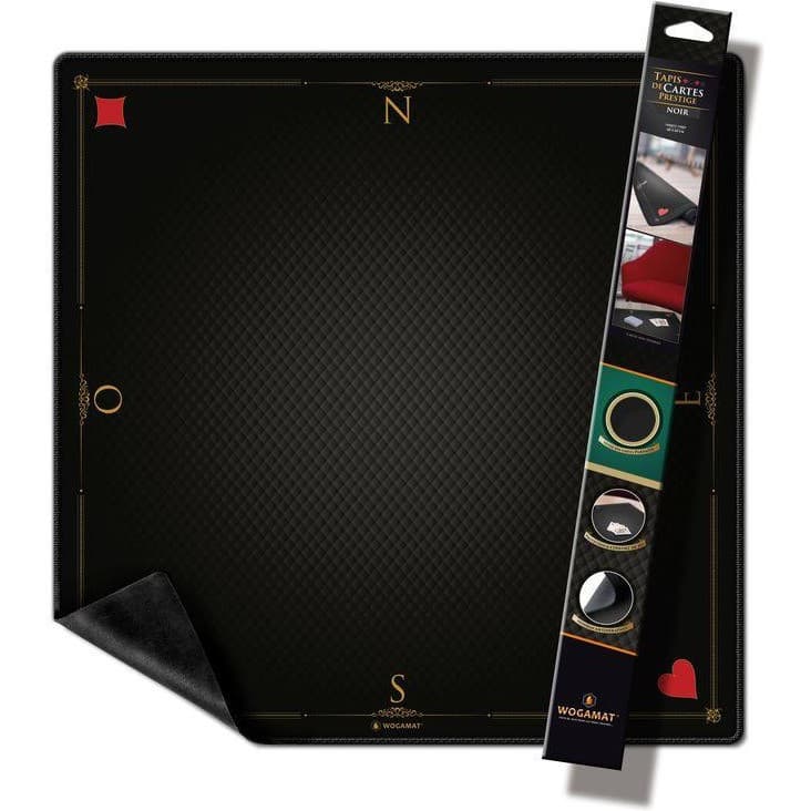 Wogamat Tapis Cartes Prestige Noir Format Tarot 60X60 Cm