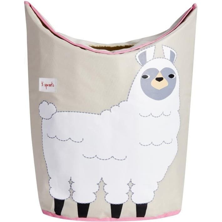 3 Sprouts Panier à linge lama