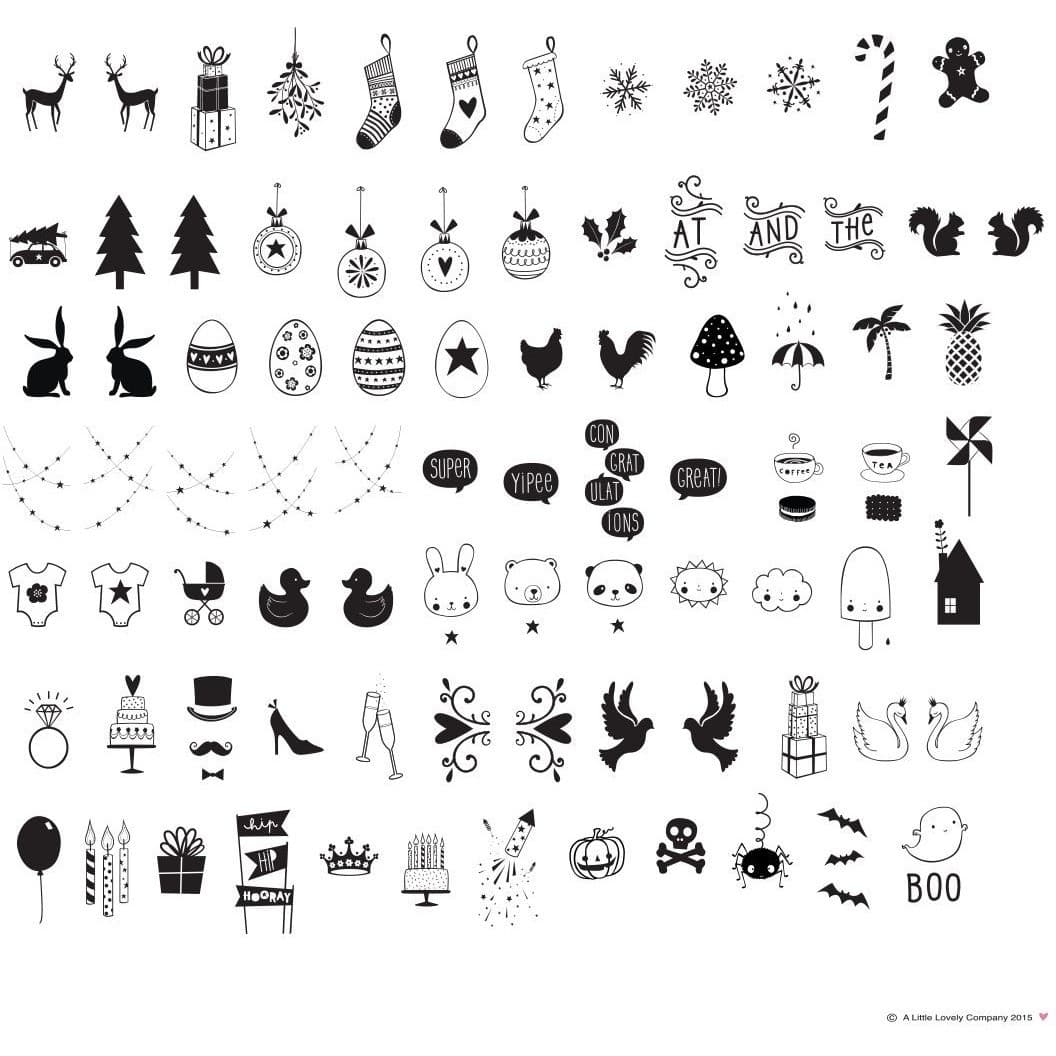 A Little Lovely Company Set de symboles celebrations