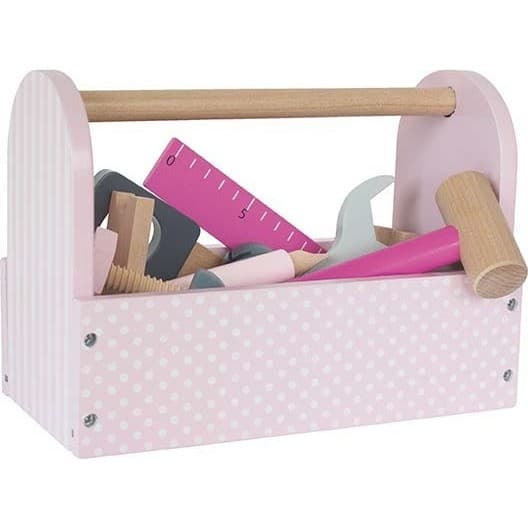 Jeux En Bois Boîte à outils rose