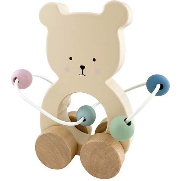 Jeux En Bois Jouet à tirer ours avec boulier