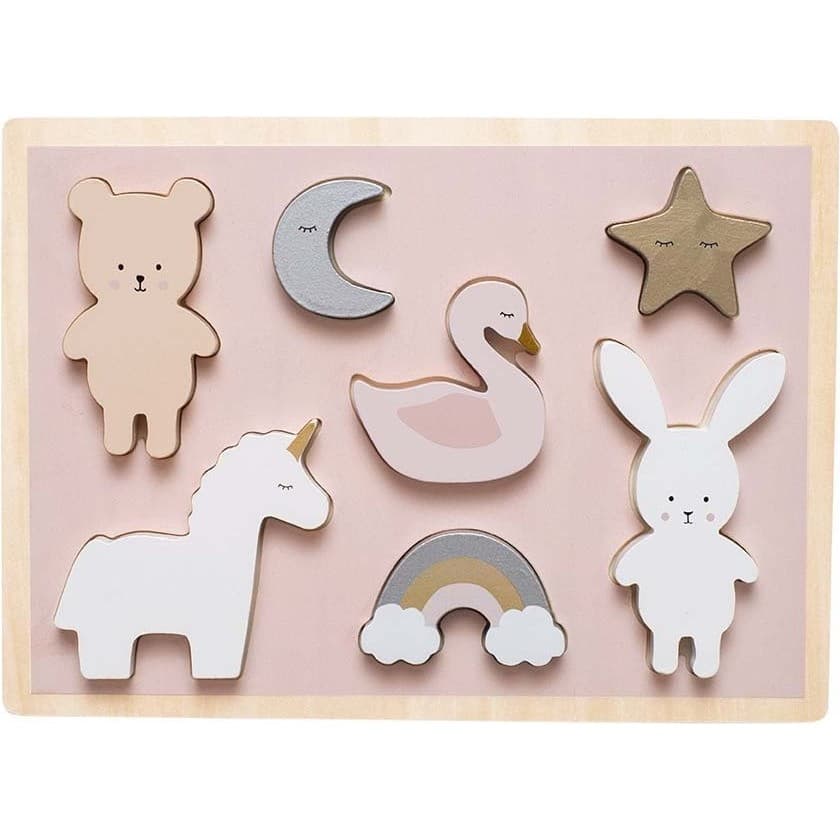 Jeux En Bois Jouet bébé Chunky puzzle en bois, Licorne