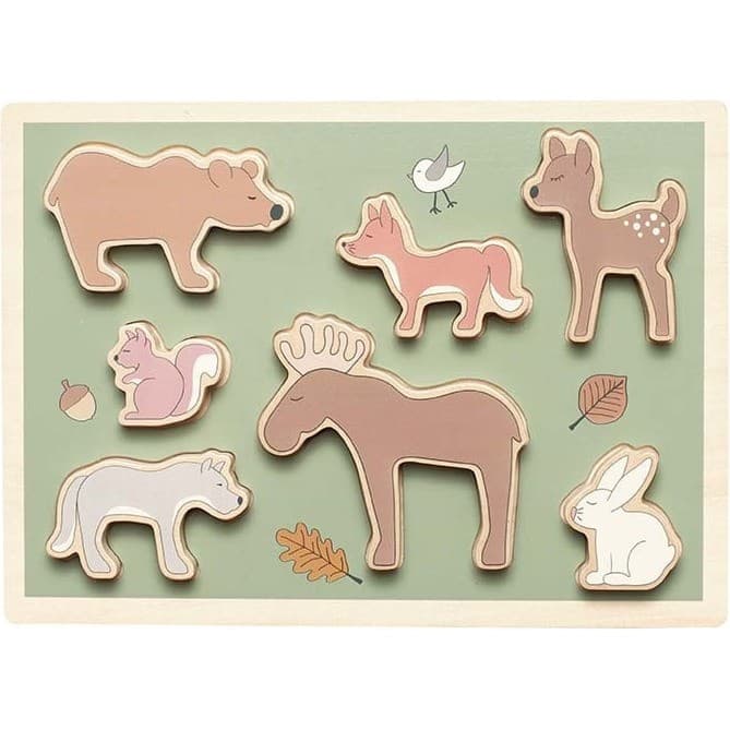 Jeux En Bois Jouet bébé Chunky puzzle en bois, Animaux