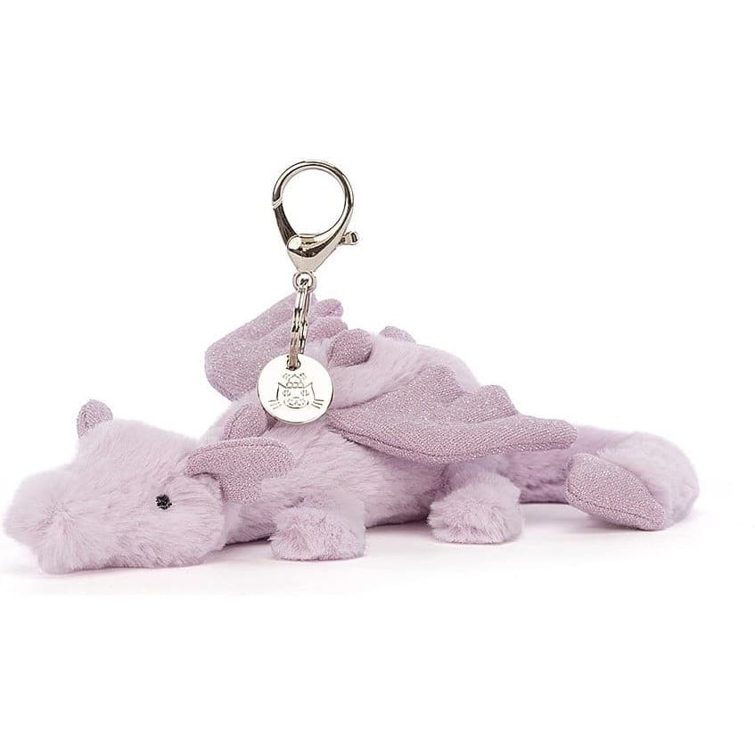 Jellycat Peluche Bijou de sac dragon lavande Lavender Bag Charm