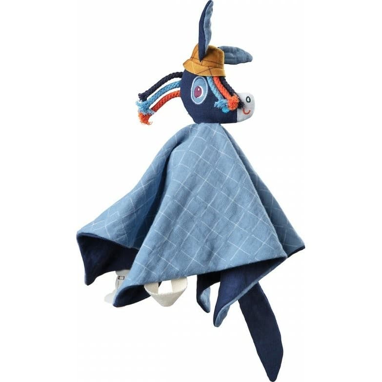 Lilliputiens Doudou lange coton bio Ignace l'âne