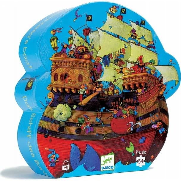 Djeco Puzzle 54 pièces Bateau de pirates Barberousse