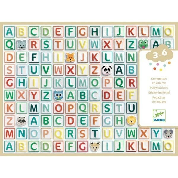 Djeco Gommettes en volume Alphabet