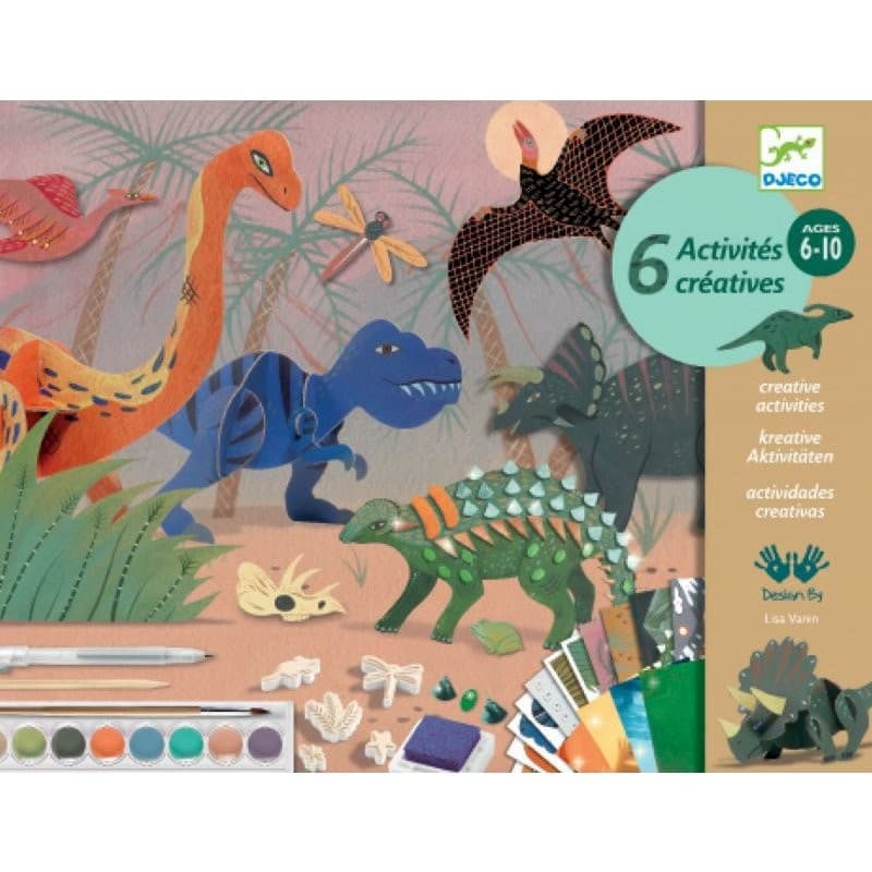 Djeco Coffret de loisirs créatifs Dino Box