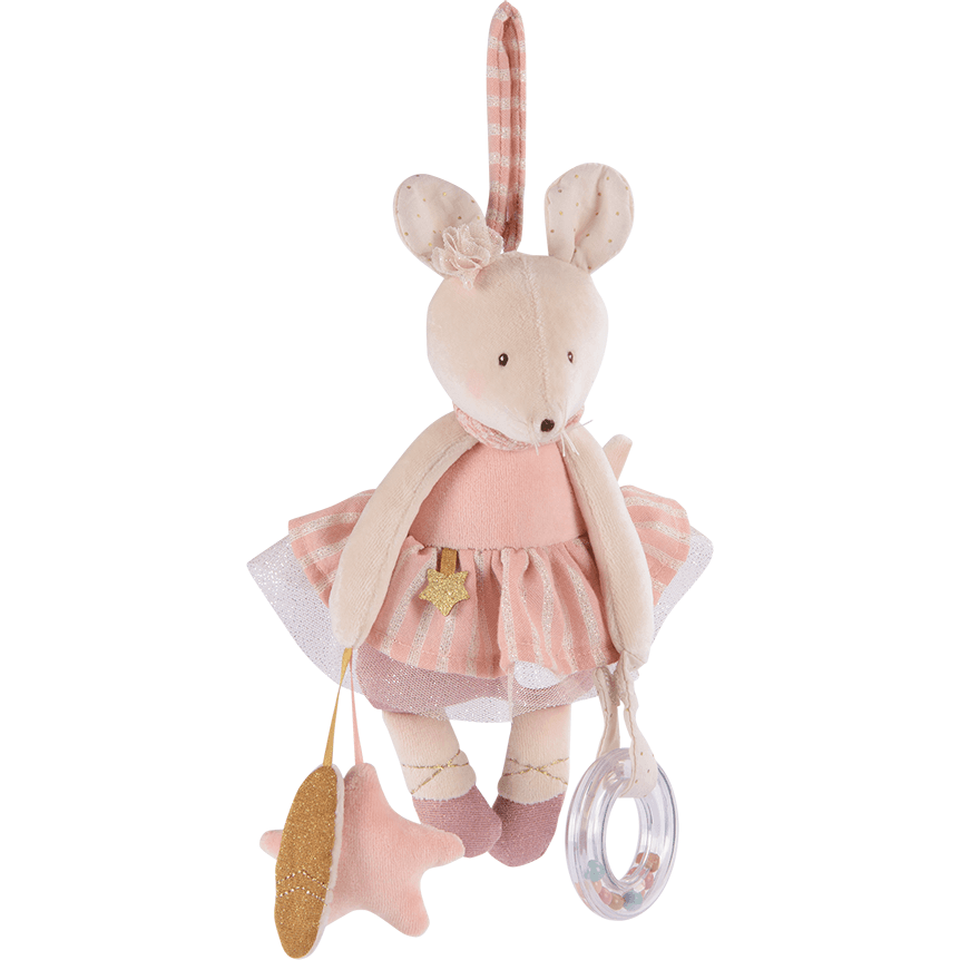 Moulin Roty Peluche d'activités à suspendre Souris La petite école de