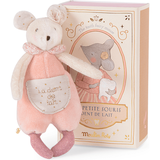 Moulin Roty Peluche souris et sa boîte à dent de lait
