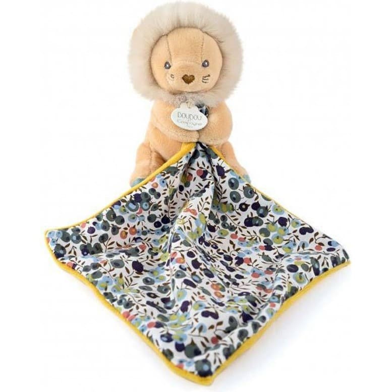 Doudou Et Compagnie Boh'Aime Doudou Lion jaune avec mouchoir
