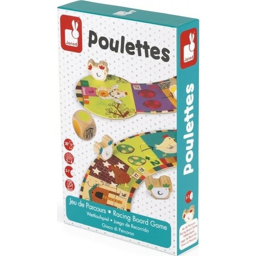 Janod Jeu de parcours Les Poulettes